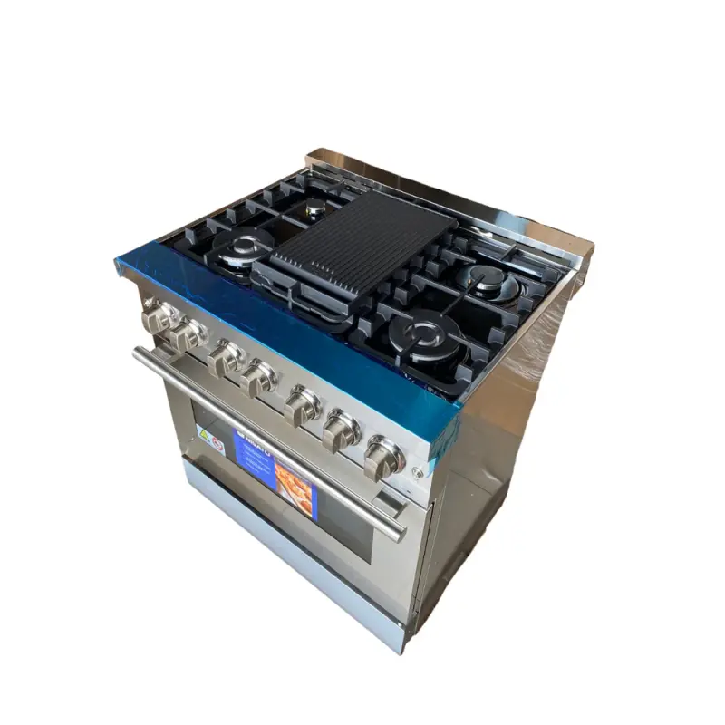 ESTUFA CON HORNO 30" A GAS CON 5 QUEMADORES NPX7876GRS7